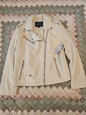 Scoop Faux leather Moto Jacket  Size  Medium (8-10)